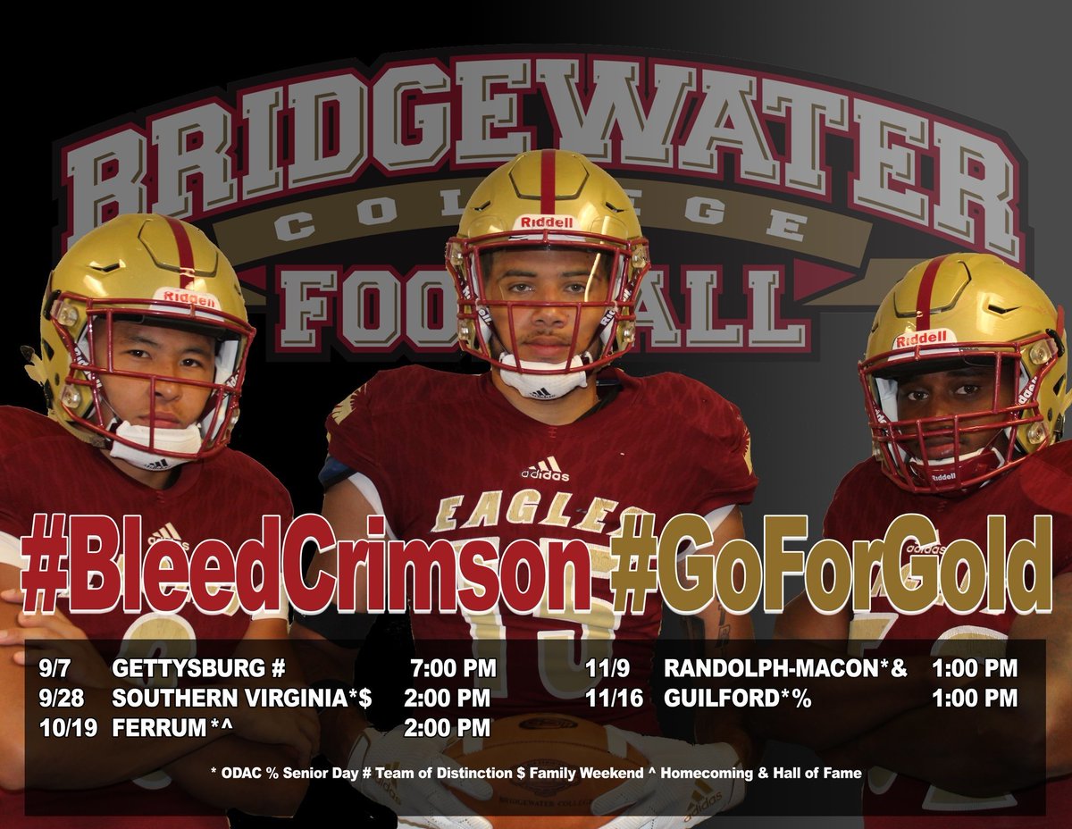BH2OFootball's tweet photo. Mark your calendars!  There are 5 opportunities to come to #BCVA and experience Eagle football this fall! #ToTheH2O #BleedCrimson #GoForGold https://t.co/0GJiDOOHBp