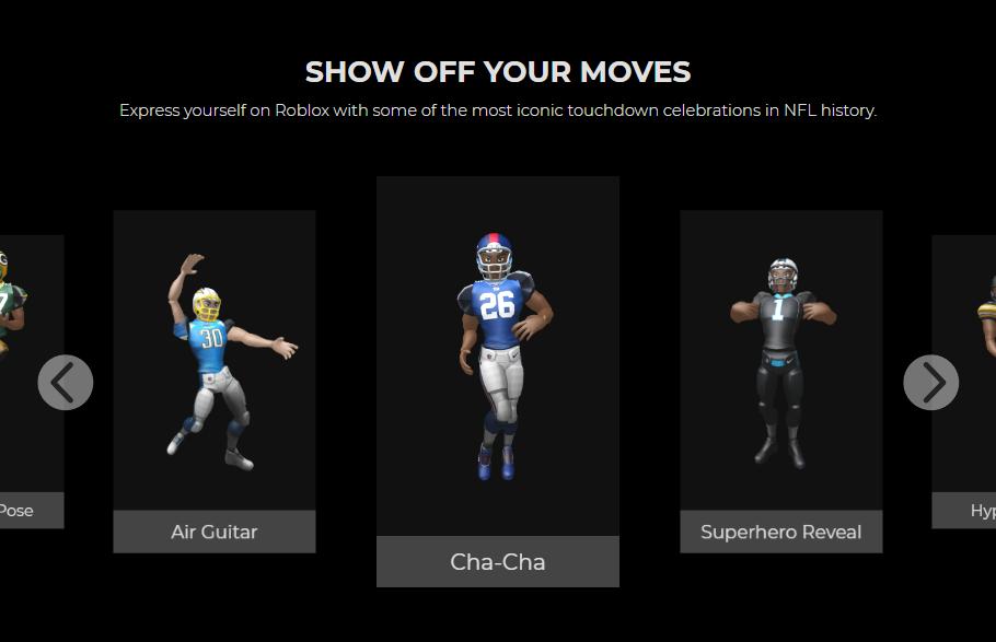Ivy On Twitter 32 Free Bundles 5 Free Emotes And An Upcoming Golden Football Gear The Nfl Seems To Have Seen The Disappointment Of Last Year S Items Being Rental Only And Decided - roblox cha cha emote