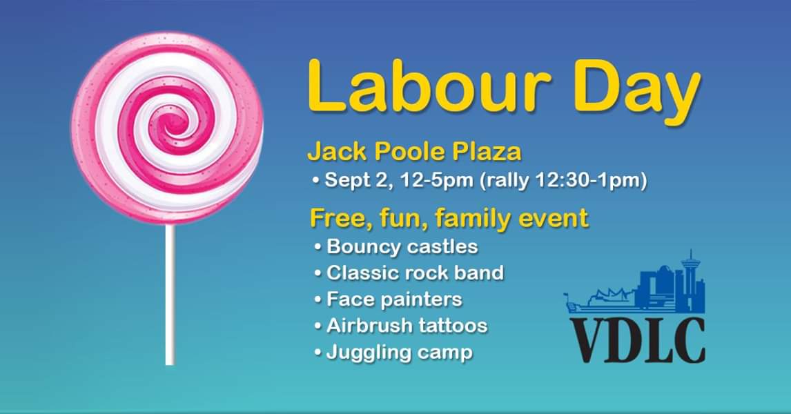 Join us for #labourday2019 at Jack Poole Plaza! #labourday #bcunion #bclab