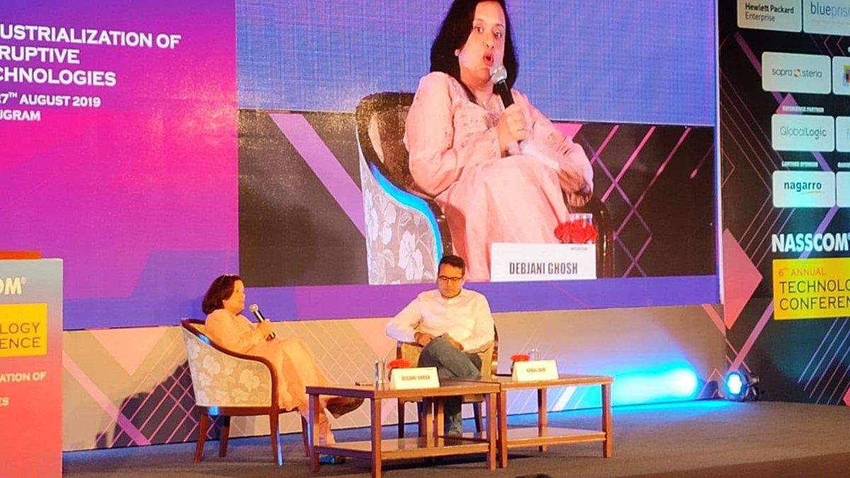debjani_ghosh_'s tweet photo. Just loved the energy at the #NasscomTechConf 2019.. super well done team north! @SrikanthNasscom @leenika5 @chetans08 https://t.co/yb6ut7dnr4