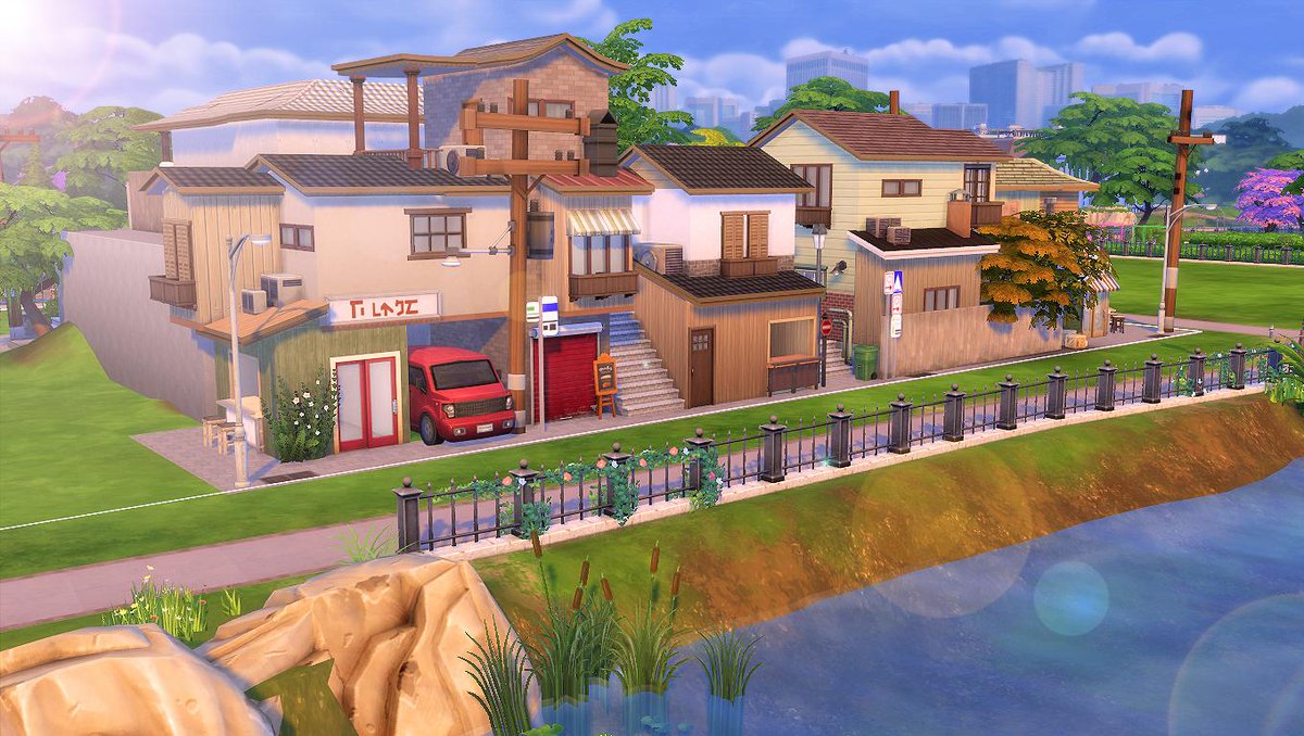 VONJEFF2's tweet photo. here's a sneak peek of my "Little Asian Village".. @SimsCreatorsCom @TheSims #ShowUsYourBuilds https://t.co/eNeaSAyiPk