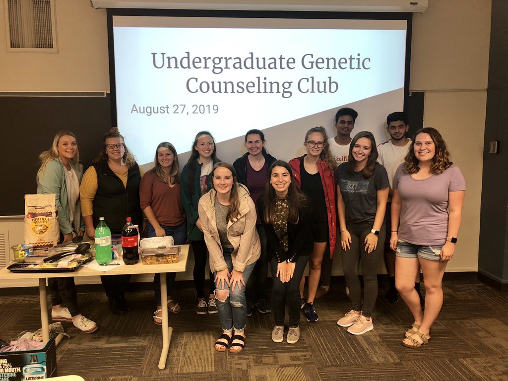 Had a great first meeting of the semester! We got to learn a little more about genetic counseling, each other, and the art of tacos!!🧬✨🌮 Join us at our next meeting Tuesday, 9/10 to hear from Dawn Allain, MS, LGC!