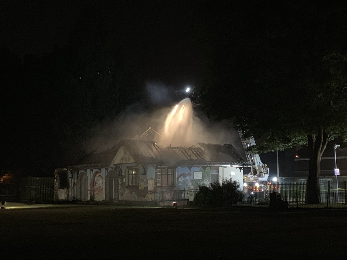 Shrublands_FC's tweet photo. We are deeply saddened this morning too stand and watch our clubhouse burn down. Every person involved with the club now has nothing after someone set fire to the bench and it took our building with it. Can we please ask as many people too retweet and any info please come forward https://t.co/Gz1ICvEIeN