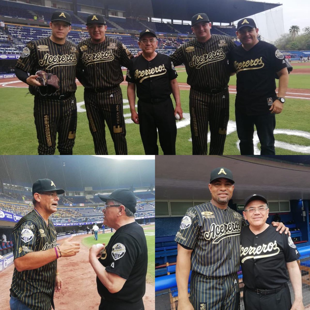 SalvadorHV's tweet photo. Agradezco a Gerardo Benavides, presidente de la mesa directiva de @AcererosOficial , el haberme invitado al lanzamiento de la primer bola en la serie dedicada a la UAdeC. Me acompañaron algunos de sus jugadores orgullosamente alumnos de #UAdeC

#EnElBienFincamosElSaber https://t.co/QGIHzSpU7b