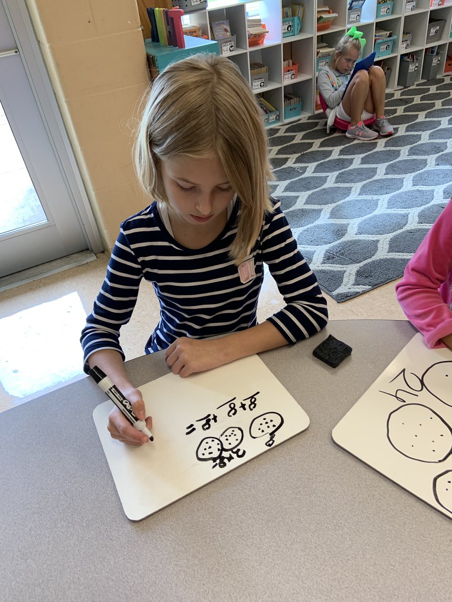 Moving on to the “representational” stage of the CRA process. Ss are drawing pictures representative of the concrete learning we did yesterday #proudteacher #multiplicationstrategies <a href="/racheladamstn/">Dr. Rachel Adams</a> <a href="/WCDE_TN/">WashingtonCoSch TN</a>