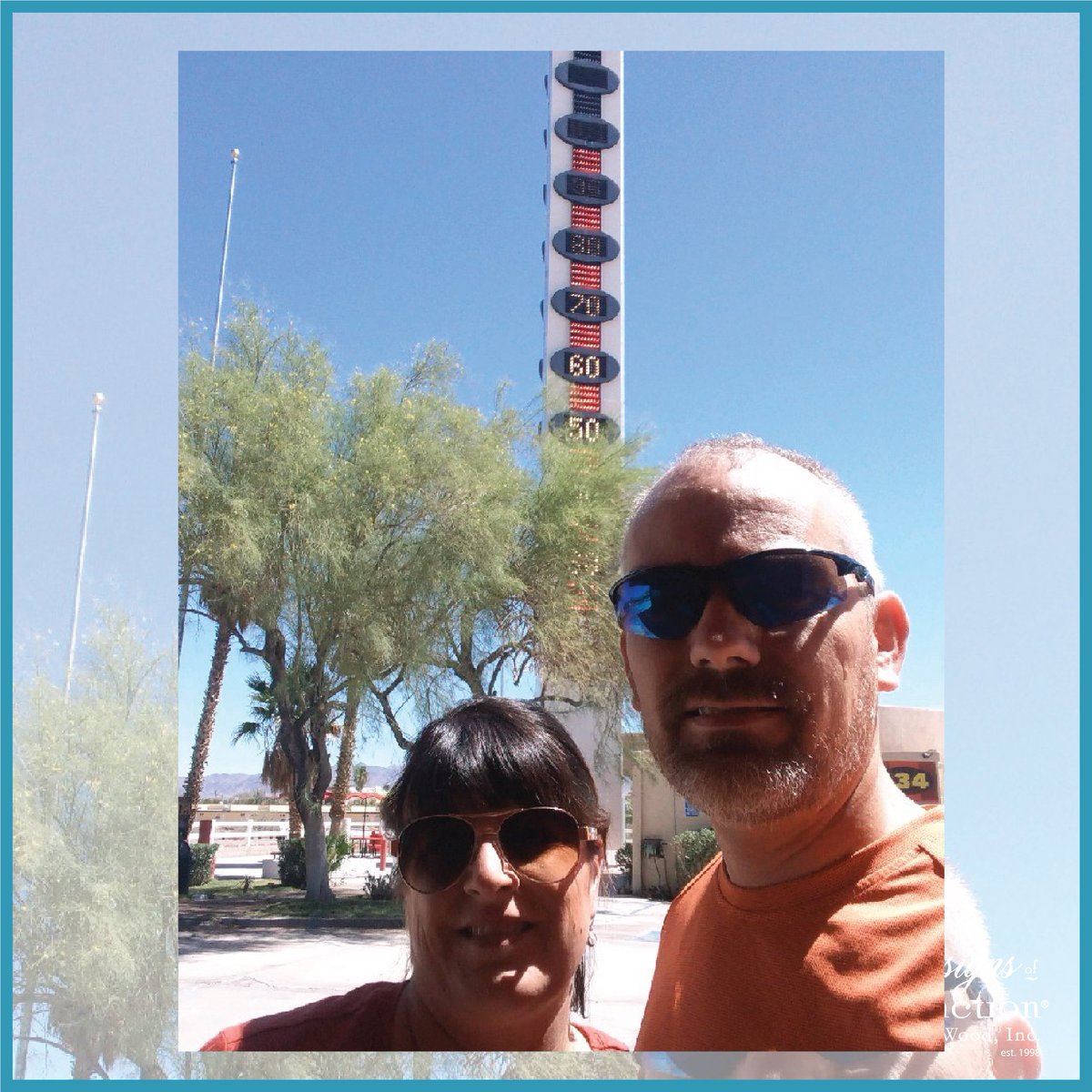 DODbyBrownWood's tweet image. When we travel for trade shows, we love checking out what is around in the surrounding area! 💥 FLASHBACK to #AWFS2019 in Vegas! Doug and his wife went to the largest thermometer! So cool! Maybe the rest of the team will make it there in January for #KBIS2020 and #IBS2020!