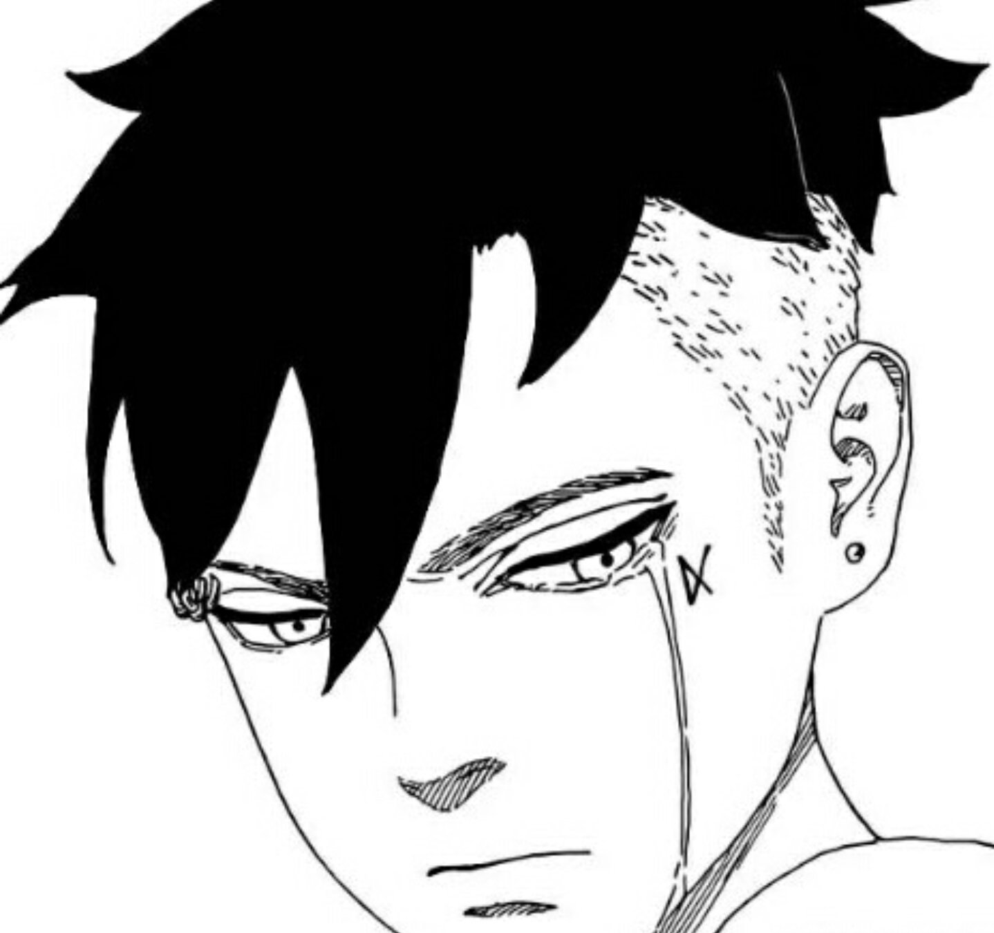 “someone: kawaki is emotionless and he doesn't care about the seve...