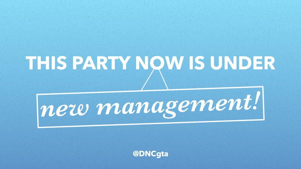 DNCgta's tweet photo. The Democratic Party is under new management, and a whole host of exciting events for YOU to get involved in will be taking place over the coming months! Say hello to the New DNC, and say hello to #Democrats2019 https://t.co/nLdTWg5qXn