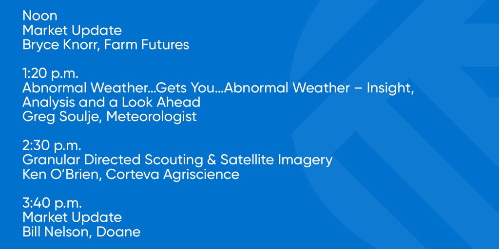 CortevaUS's tweet photo. We're hoping to see you at #FPS19 day two tomorrow. Here's what's on deck for the Corteva Tent (1133). #ExploreCorteva https://t.co/HibrqbttE6