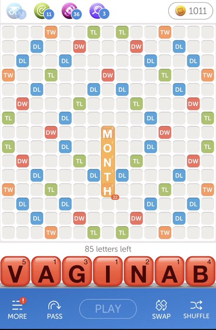 I&rsquo;m over here trying to convince my friend to play the word vagina in words with friends and I&rsquo;m not<a href="/tag/fan"class="tags"><span>#fan</span></a>