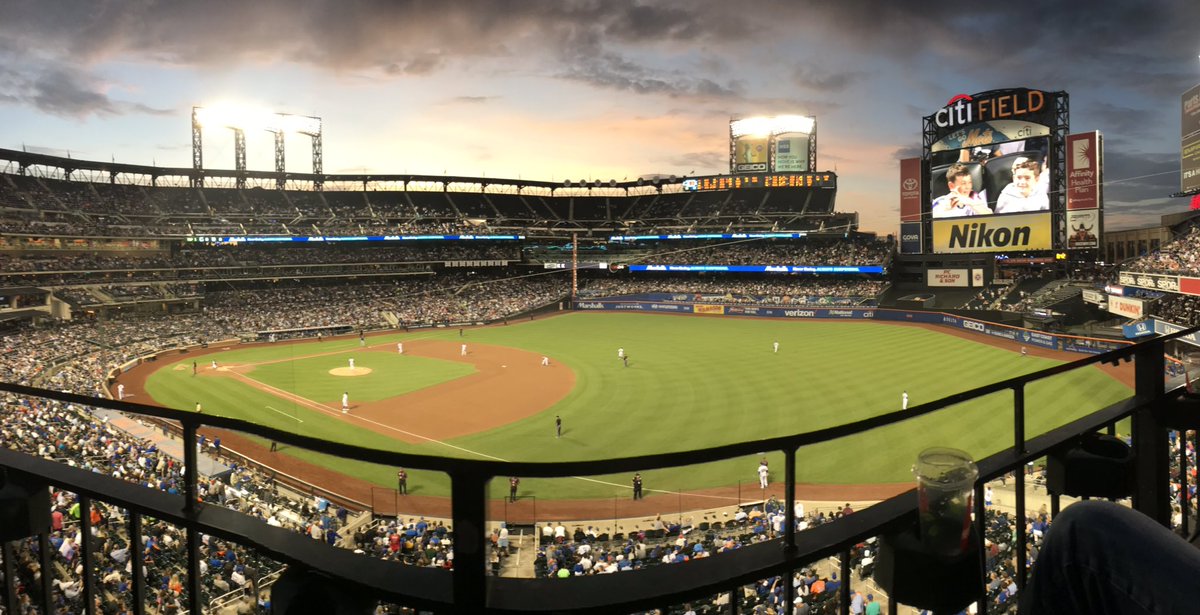 scottkzia's tweet photo. Beautiful night watching the Cubs beat the Mets at Citi Field with Peter and Evan LaForte, and Mat Oriface. https://t.co/tL7vHfrt8H