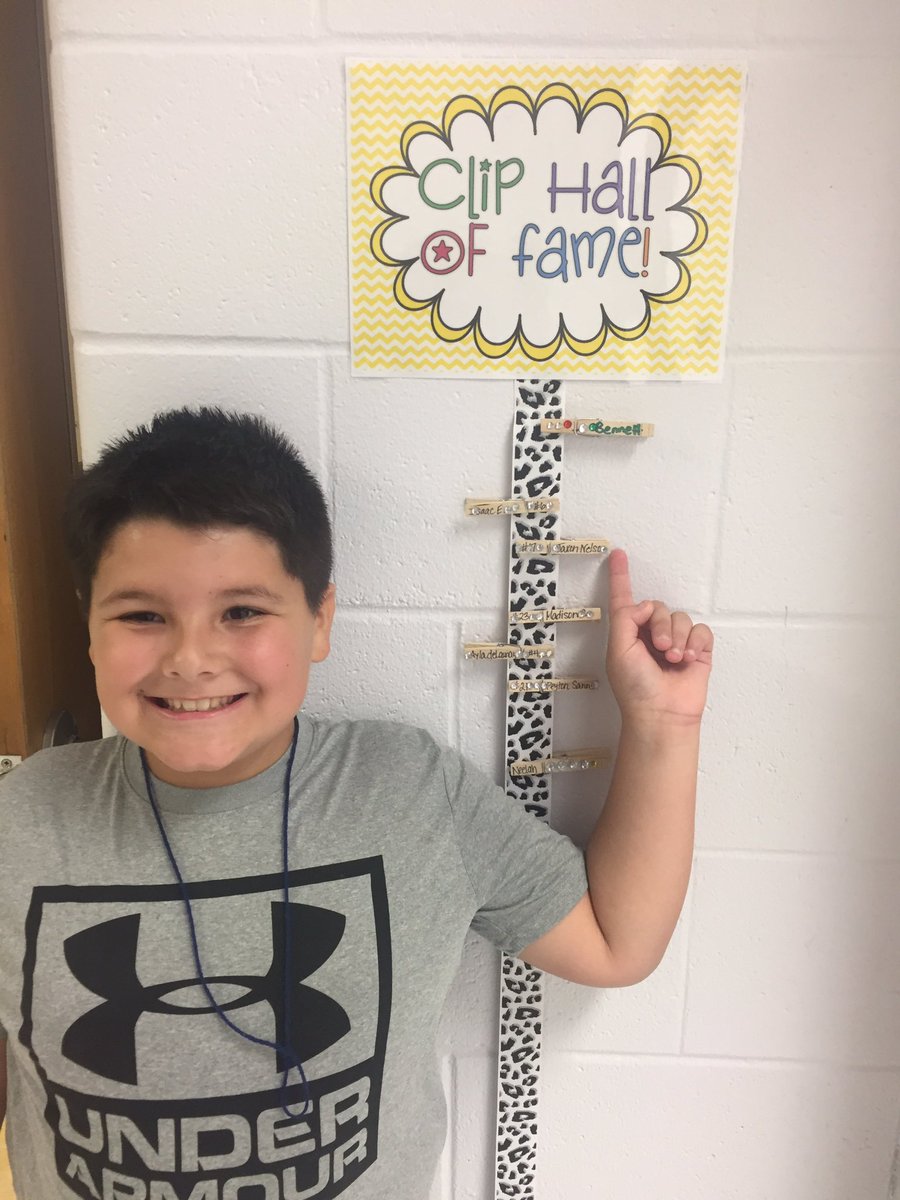 Bennett is setting a great example of good behavior!  He retired our class’s first clip to the “Clip Hall of Fame”! @GWCarverES #tweetingTuesday