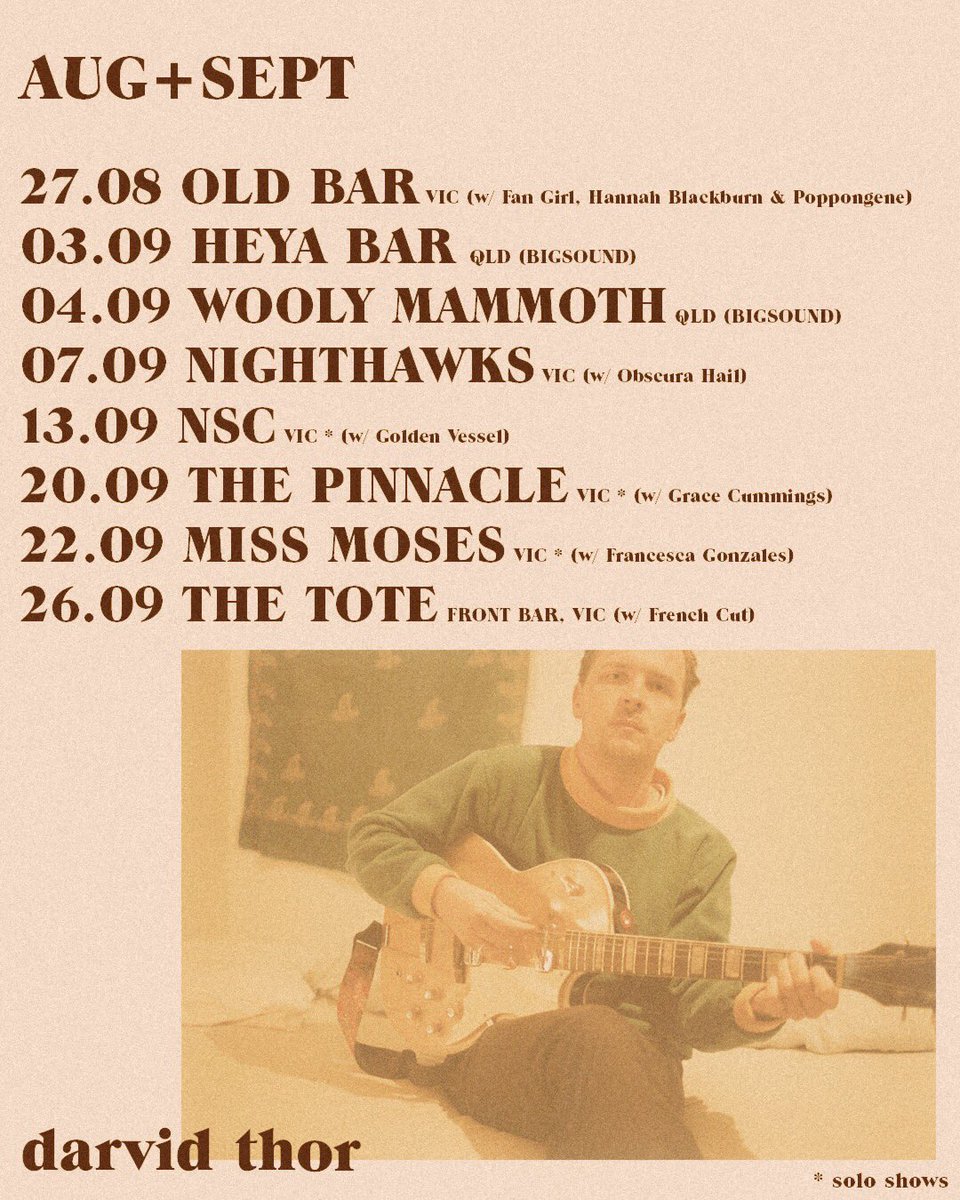 wowowow lots of gigs - see you at one? <a href="/BIGSOUNDtweets/">BIGSOUND</a> <a href="/obscurahail/">Obscura Hail</a> <a href="/goldenvesselau/">maxwell byrne</a>