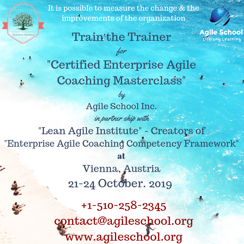 ravneetkj's tweet photo. Train the Trainer for Certified Enterprise Agile Coaching Masterclass at Vienna, Austria 21-24 Oct. 2019. Please register on https://t.co/X31OKAR7NR or visit https://t.co/SbAux34Aj7
 #agiletransformation #scrumalliance #enterpriseagilecoach #agilecoaching #SGVIE19 #vienna https://t.co/y6NFZQ9HPZ
