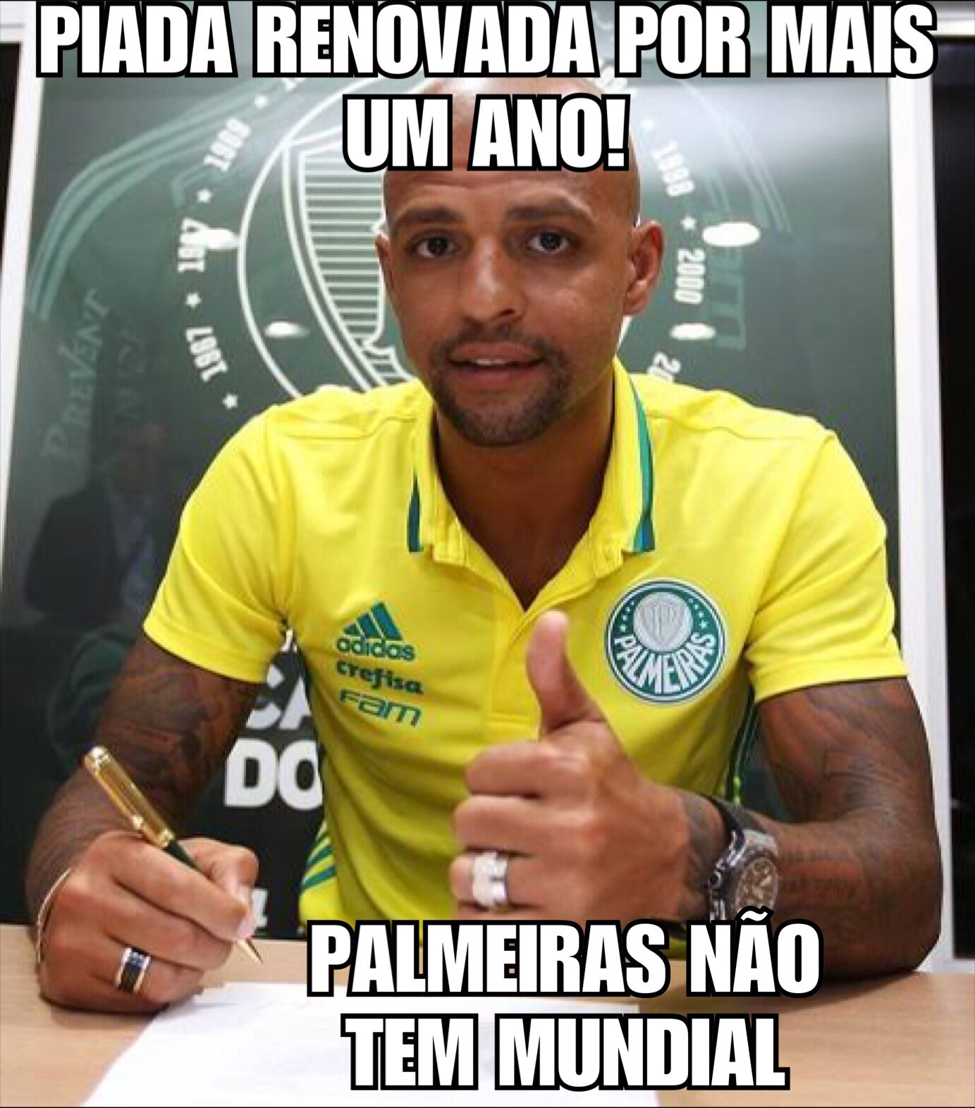 Palmeiras renova contrato de piada sobre o mundial para 2023