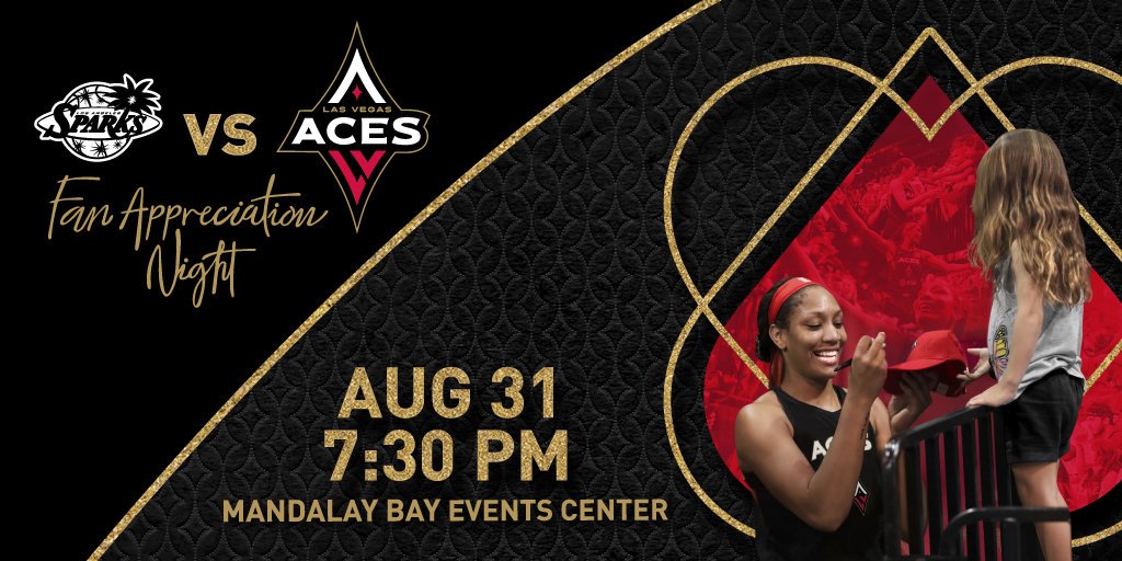 Headed back to Las Vegas for Fan Appreciation Night at The House. 

🏀 Sin City vs the City of Angels
📍 <a href="/MandalayBay/">Mandalay Bay Resort</a> Events Center
🗓 August 31
⏰ 7:30 PM

🎟 aceslv.co/fan