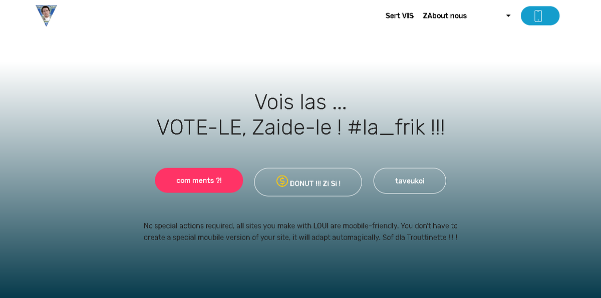 MiniMaire's tweet photo. @mzermarts @AMZCloudCity @1fosec @R2LaCloudCity @MzermaAmine dedans, ona va toufer zin botonne dla donut !
bour dlé jantes zyl pouvé DONNER #LA_FRIK !
#la_FRIK, bour dla #com_panier dla #lamirye !
ona va fer zin SEL zavec bour zon d'changes !
com sa si ta veu, tes poux rat tla changer ! ! ;)
SEPA rodique ! mé zona #biz_one dla #La_FRIK !² https://t.co/Xs8WZCzJc6