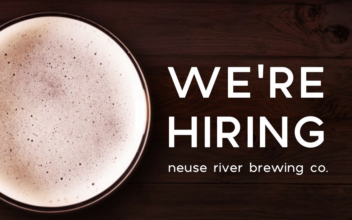 Now hiring an experienced line cook, dishwasher/prep cook, sever, bartender, and busboy... pretty much everything!

Resumes to info@neuseriverbrewing.com
