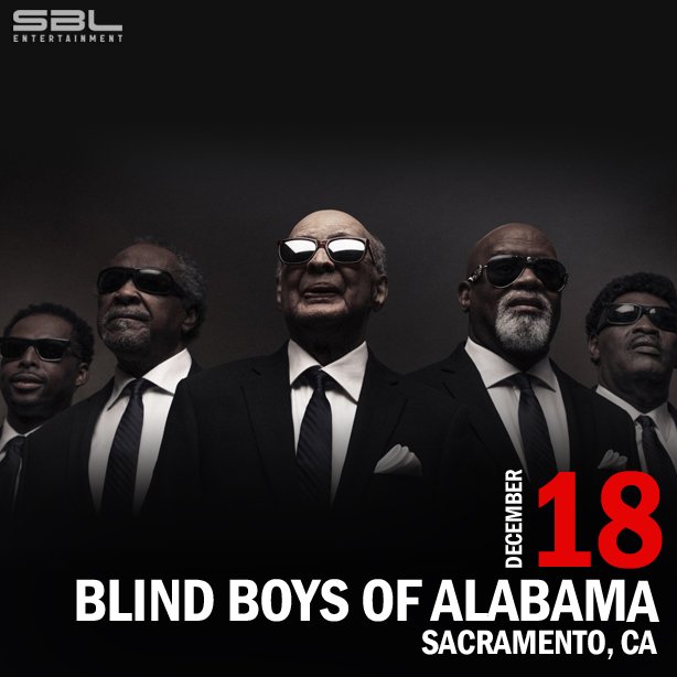 Come to the Crest Theatre in #Sacramento #CA on December 18th for the BLIND BOYS OF ALABAMA CHRISTMAS SHOW! Tickets are on sale now! Link in bio.

#GoodMusic #LiveShow #Gospel #Soul #Blues #MerryChristmas #LittleDrummerBoy #TalkinChristmas #VisitSacramento #Love #California
