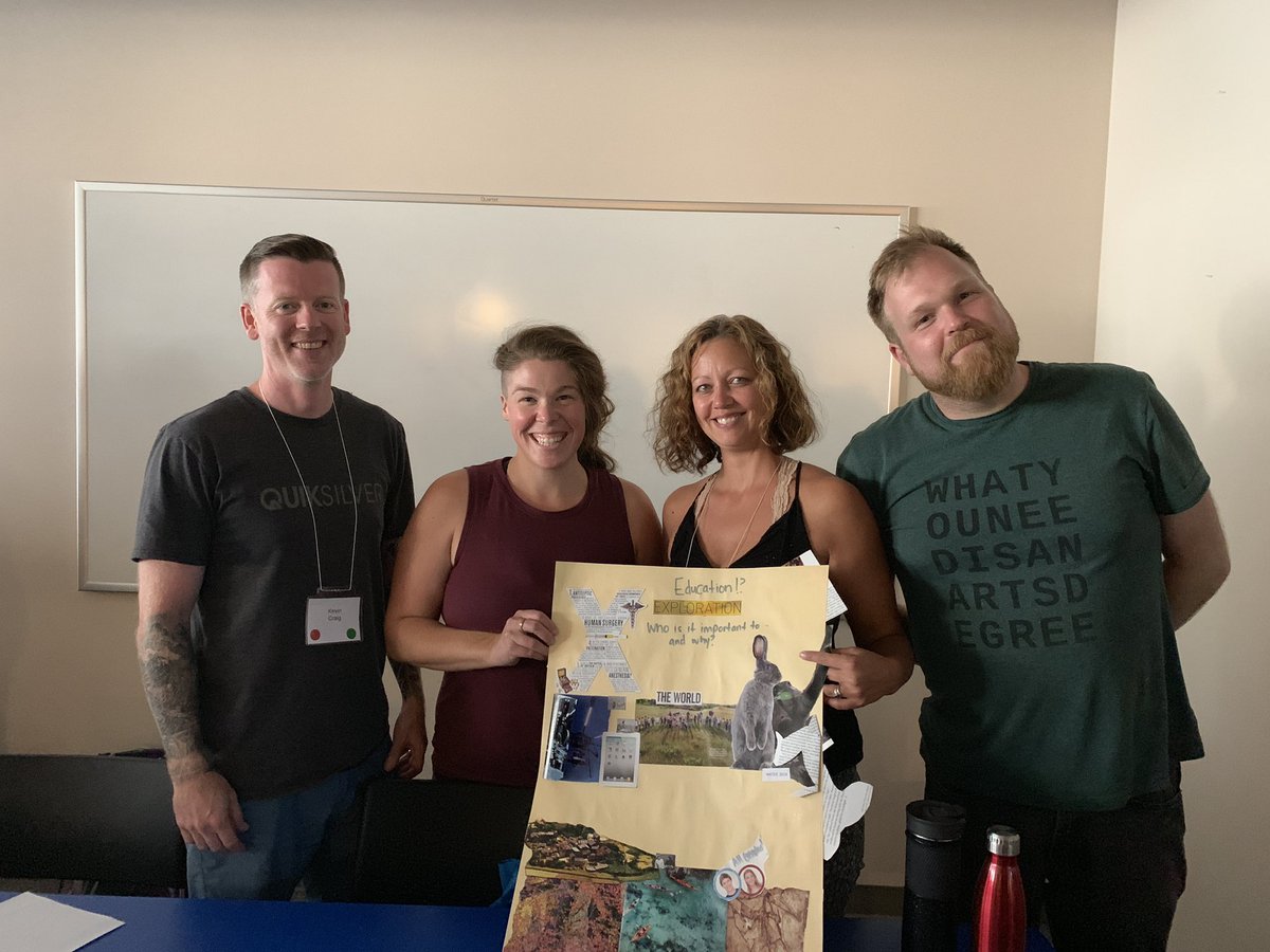 LeytonSchnell's tweet photo. @WKTEP Day Two: Exploring essential questions in Education. #ruraleducation #placeconsciousness #gettinggrounded @UBCTeacherEd @kootenayteach @ReadMegClaire @MichelleStrass5 @nicolakuhn @dleeming2 @kmknapik @terrytaylorsd10 @NaomiRo87791789 @doctorperkins1 @kristicrowe https://t.co/CFCB58Xqh5