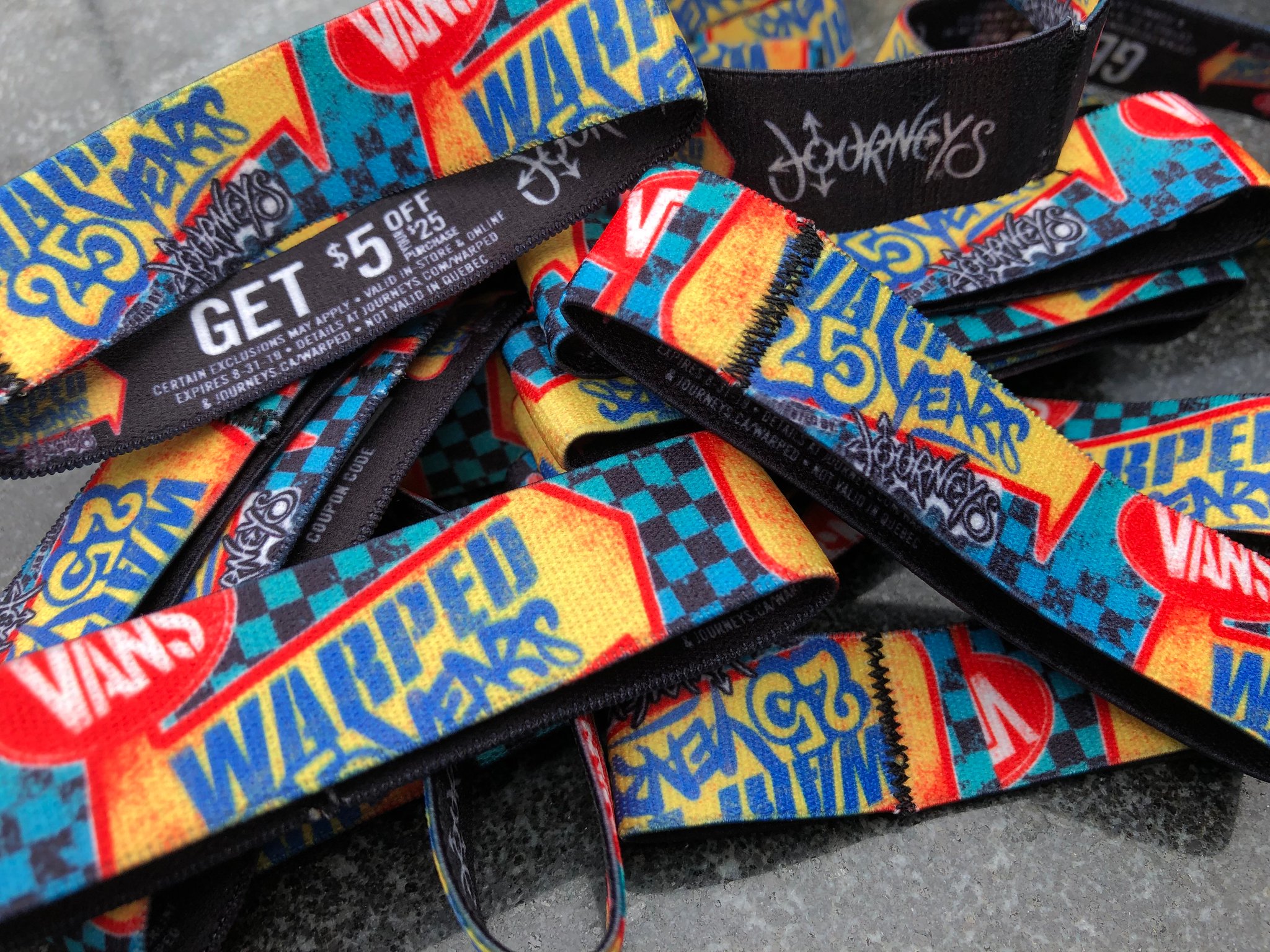 journeys on X don t forget our commemorative wristbands from vanswarpedtour have a coupon code on the inside and there s only a few days left to redeem the discount so