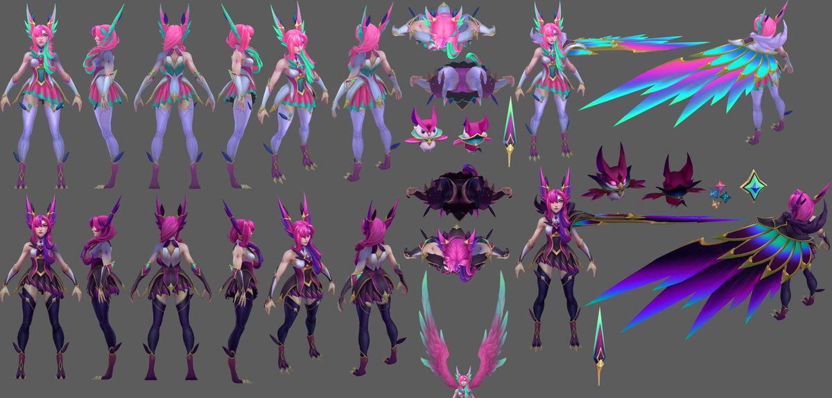 Star Guardian 3D model turnarounds o/ High res. 
