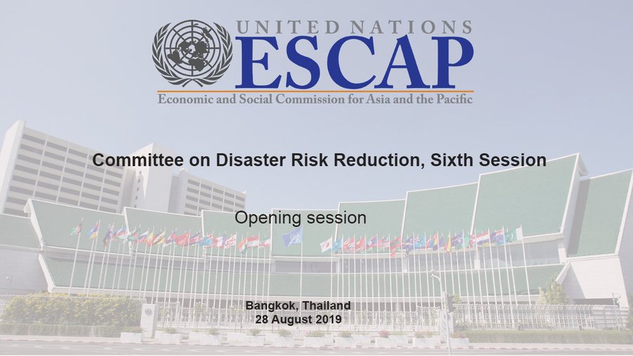 hisanmv's tweet photo. Attending the Sixth Session of the Committee on Disaster Risk Reduction at the United Nations Conference Center in Bangkok
28 to 30 August 2019
#DRWeek2019 https://t.co/PNNtBYFVyY