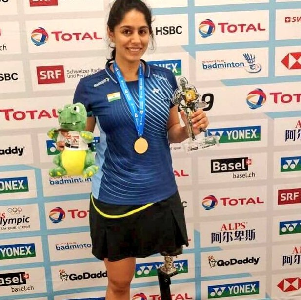 DDNational's tweet photo. 🇮🇳
CONGRATULATIONS!!
PROUD OF YOU GOLDEN GIRL🥇!!
#ManasiJoshi  wins World championship #ParaBadminton #GOLD🥇 medal. https://t.co/BgOqqYeP6R