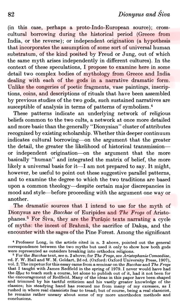 24/n Right from the time of Greek Invasion,westerners hv been fancied to call”Dionysus”&Shiva same just to justify “Aryan Tourism Theory “ cc  @IndianInterest Here is one such eg by Wendy D, though  @devduttmyth keeps blaming Indians for same. Read paper  https://www.jstor.org/stable/1062337 