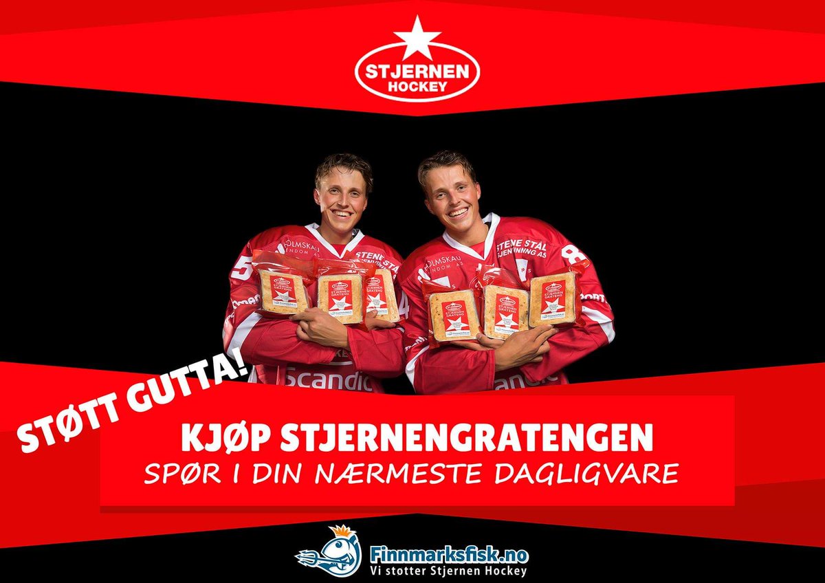 StjernenElite's tweet photo. Du støtter Stjernen Hockey ved å handle sjømaten din hos @FinnmarksfiskAs!

Spør etter Stjernen-gratengen i din lokale matvarebutikk! #2hockey https://t.co/pCWftnfgKo