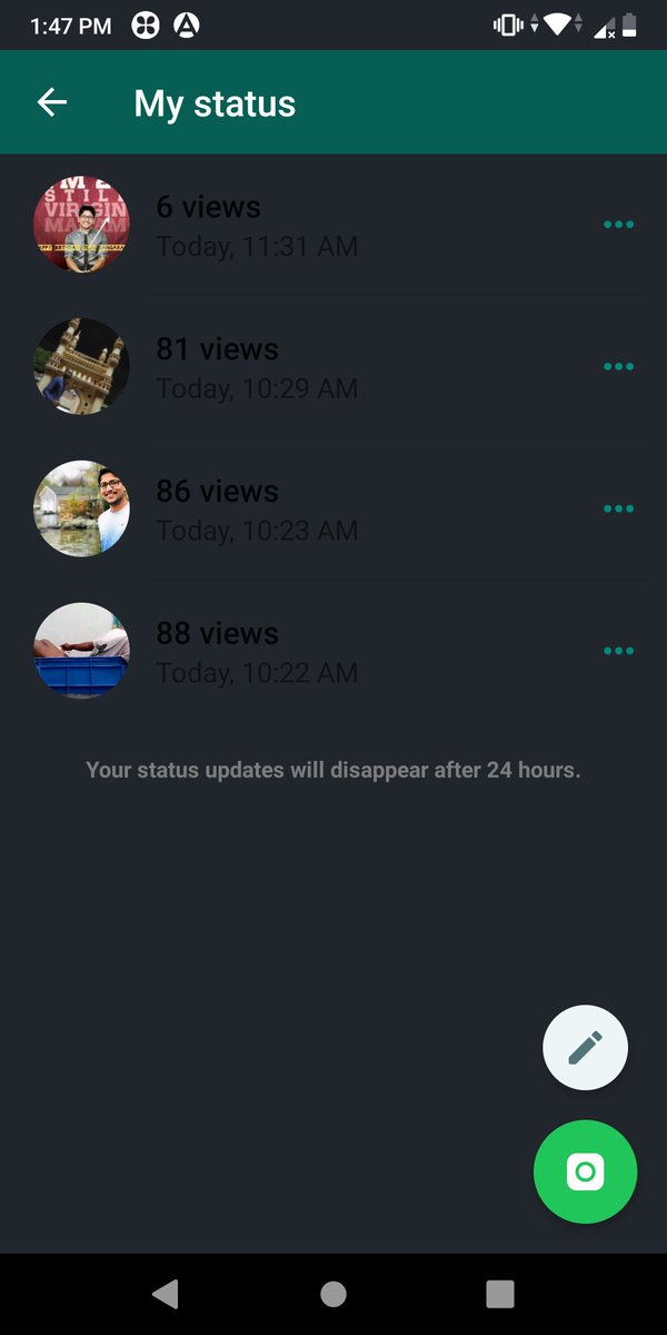 Thirupathi7676's tweet image. I have come across this, I don't know it is a bug of @WhatsApp
Or it's a system ui bug. It resembles @WhatsApp night theme.