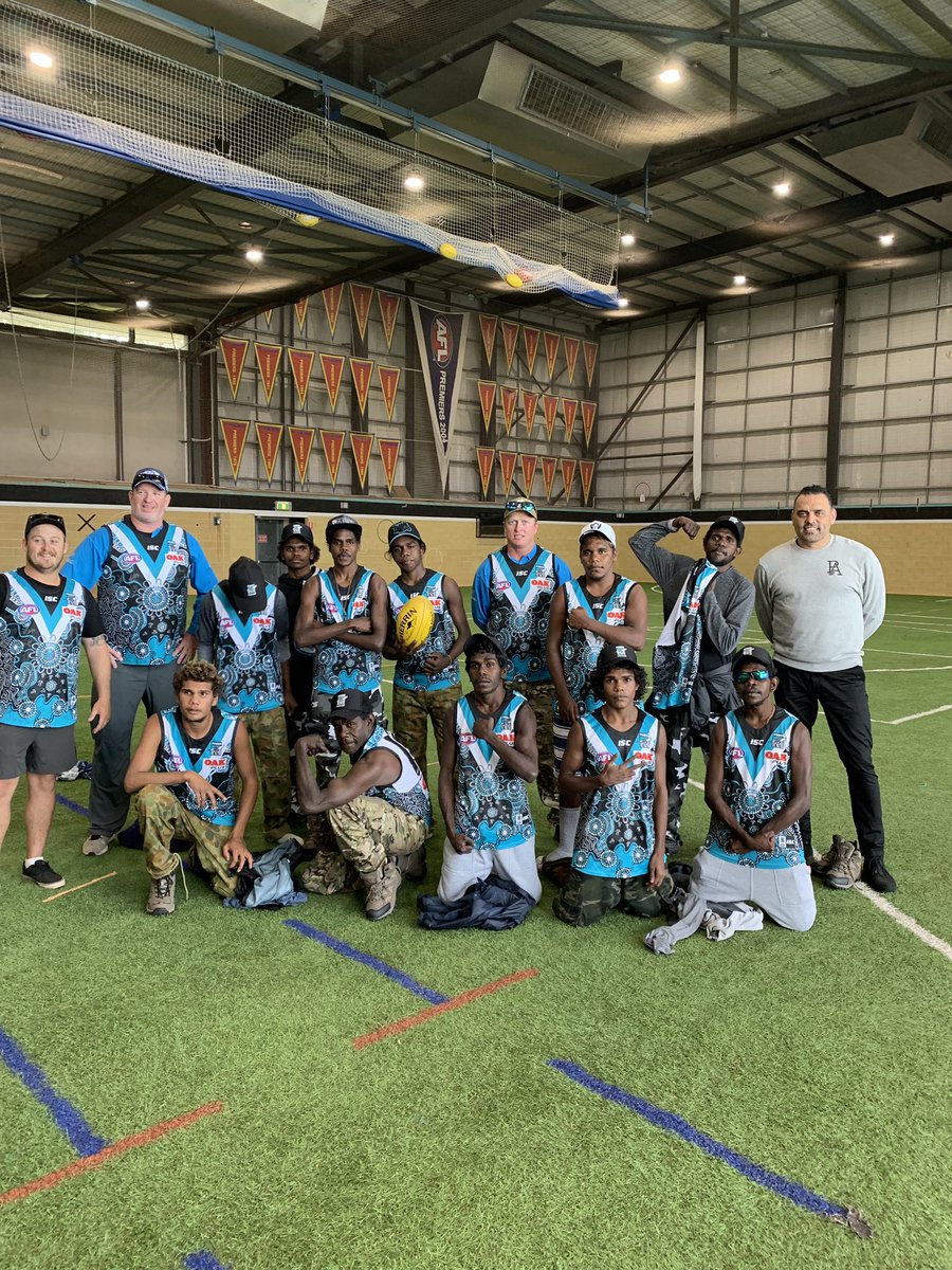 nathan_risitano's tweet photo. Today we had the pleasure of hosting a group from Groote Eyelandt, NT before they encounter their @opflinders Trek.
@BrusVandenbergh gave the boys our 2018 Indigenous Guernsey designed by @PRyder4, which they loved.
#MakingOurCommunityProud #PowerCommunity https://t.co/FK1Tfll2eT