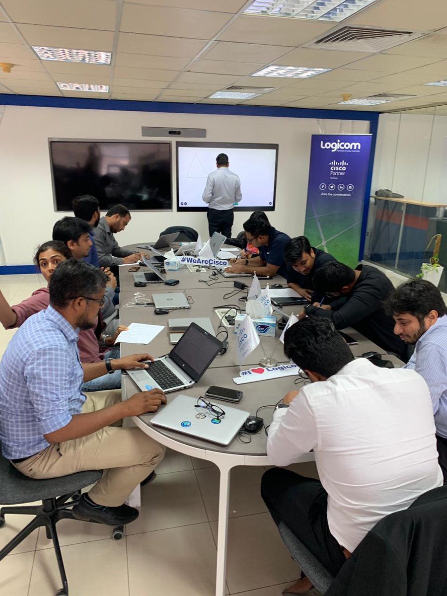 KatrinaPitogo's tweet image. #HappeningNow: @LogicomDisti Cisco UAE Internal Team is having a session on New #Cisco Initiatives.
The session is delivered by Logicom Cisco Business Unit Manager Prakash Devaraj.
To make it interactive & fun, we run a quiz competition between team members.