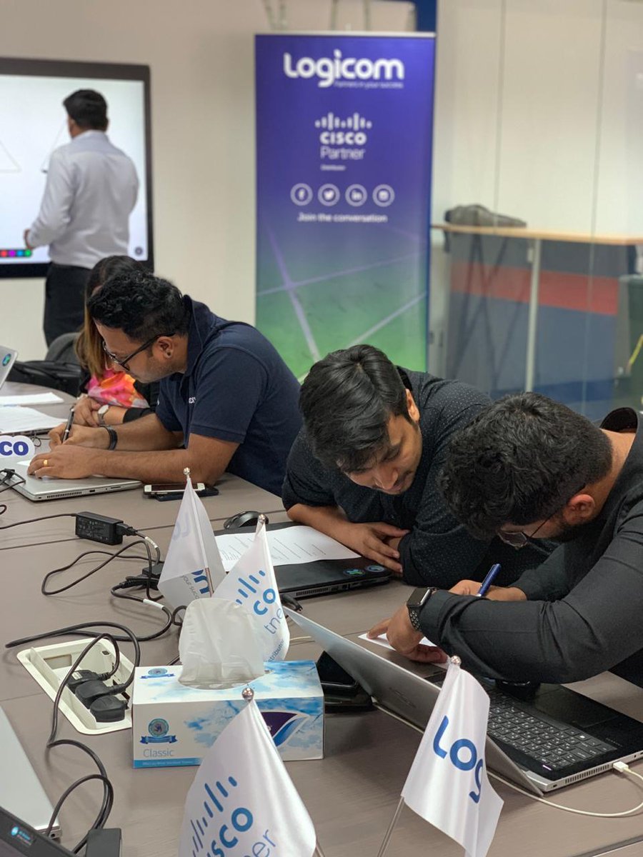 KatrinaPitogo's tweet image. #HappeningNow: @LogicomDisti Cisco UAE Internal Team is having a session on New #Cisco Initiatives.
The session is delivered by Logicom Cisco Business Unit Manager Prakash Devaraj.
To make it interactive & fun, we run a quiz competition between team members.