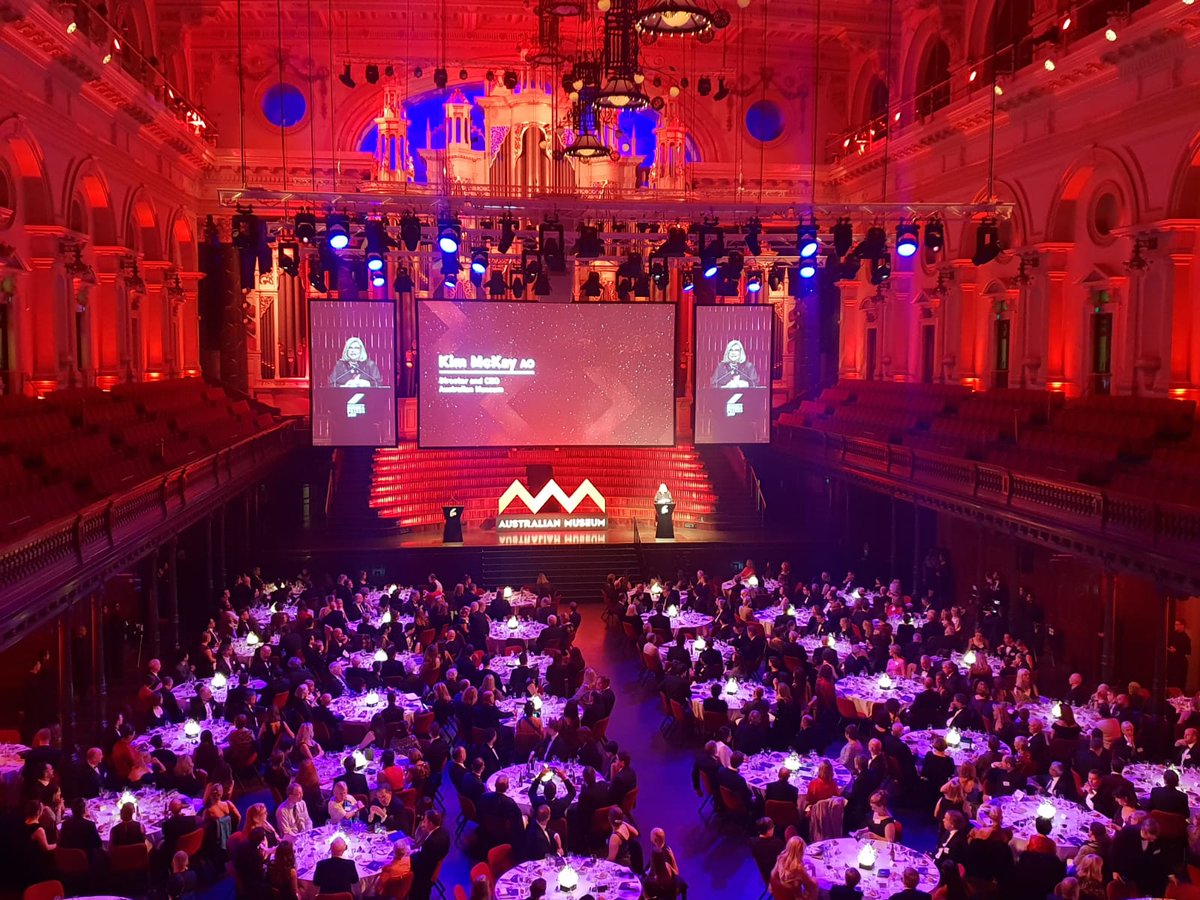 . <a href="/kimcoral/">Kim McKay</a> AO, Director and CEO at the <a href="/austmus/">Australian Museum</a> welcoming guests to #Eureka19 #EurekaPrizes and thanking our hosts <a href="/cityofsydney/">City of Sydney</a>, prize partners, judges, science stars and <a href="/austmus/">Australian Museum</a> staff.