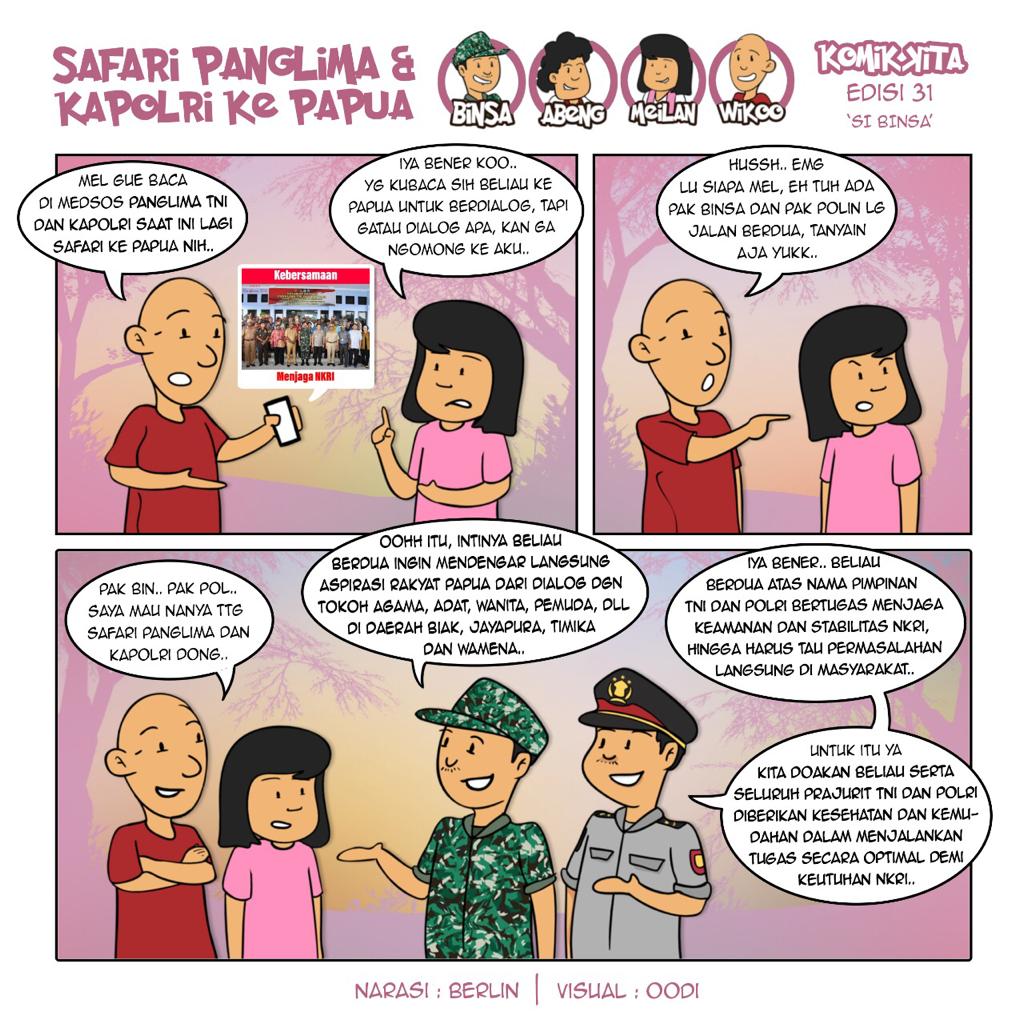 rahadifedi's tweet photo. Safari panglima dan kapolri ke papua memberikan semangat baru untuk anak2 Papua ..

#TNIPolri
#WeLovePapua 
#SiBinsa 
#komikkita https://t.co/yvUrSpeizq