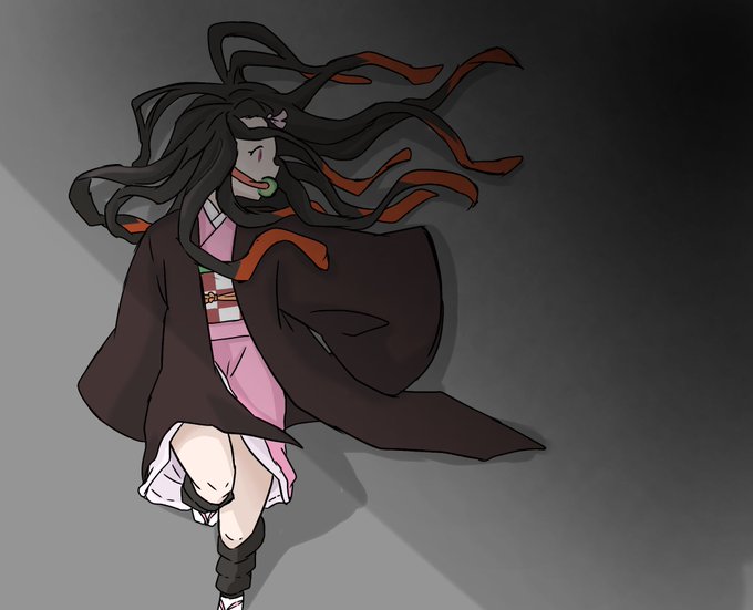 涼（りょう）この垢消しますさんがTwitterに投稿した竈門禰豆子(鬼滅の刃)のイラスト。