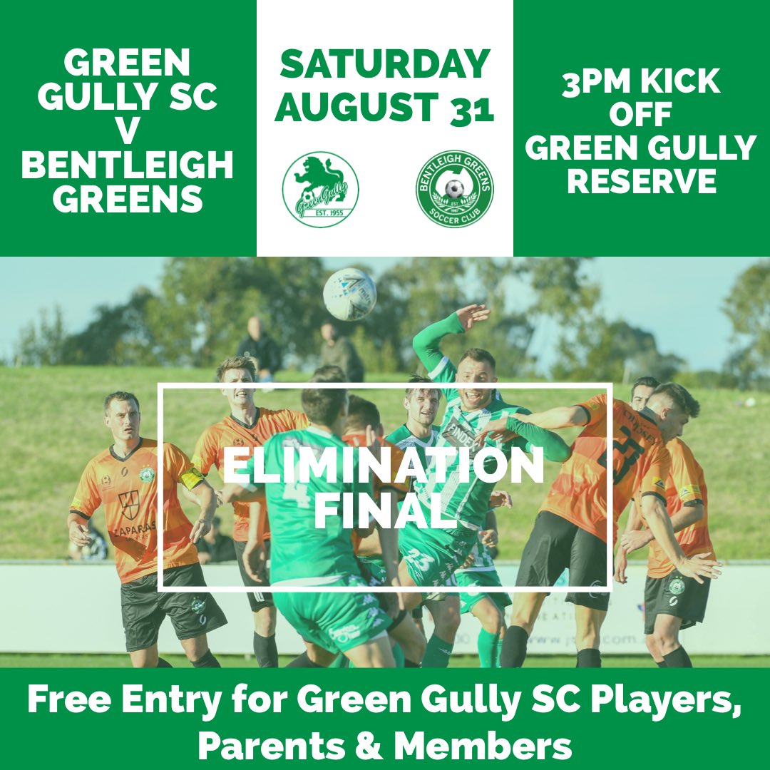 GreenGullySC's tweet photo. @GreenGullySC @BentleighGreens #ggsc #greengullysc #finals #npl #nplvic #eliminationfinal https://t.co/F1B0TdaIKM