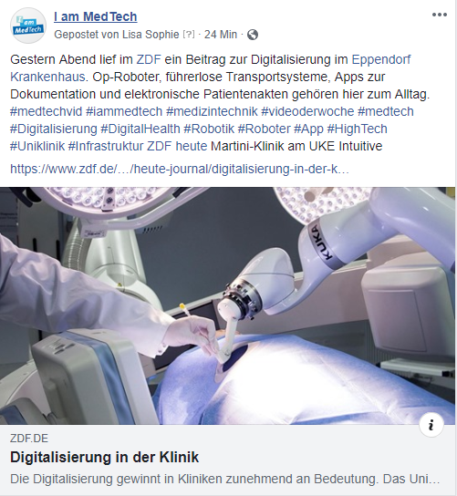 BVMed's tweet photo. Gestern Abend lief im @heutejournal  ein Beitrag zur #Digitalisierung im #Krankenhaus #UKE. #Robotik, führerlose Transportsysteme, #Apps, elektronische #Patientenakten und mehr:
https://t.co/3fcb3aplsN
#medtechvid #iammedtech #medizintechnik 
#DigitalHealth #MedTech https://t.co/VITeDmTNAo