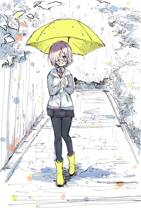 先輩、雨ですね #FGO 