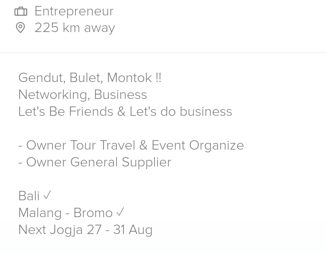 Ya OK, I& #39;m curvy and & #39;full& #39;.But again, go to LinkedIn for that f**kin & #39;Network & Business& #39;!I swiped him right anyway out of curiousity