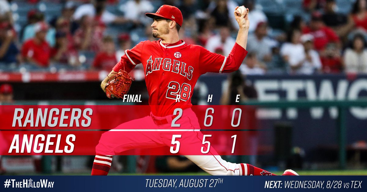 Angels's tweet photo. #HaloRecap: Heaney strikes out 10, Trout hits his 43rd home run of the season.

🔗: https://t.co/W3pPdOISMB https://t.co/JWF8wPLOkN