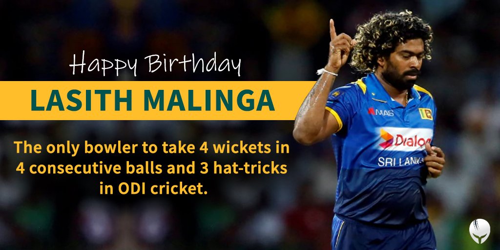 Happy Birthday to the cricket flamboyance & yorker king -
Lasith Malinga.    