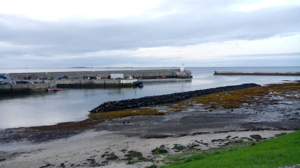 North Sunderland Harbour, Seahouses, Northumberland, with the Farne Islands spread across the horizon. In 1838, 6 local fishermen and an assistant lightkeeper took a coble 5 miles out in a high storm to assist the stricken steamer SS Forfarshire. A distance of 5 miles.