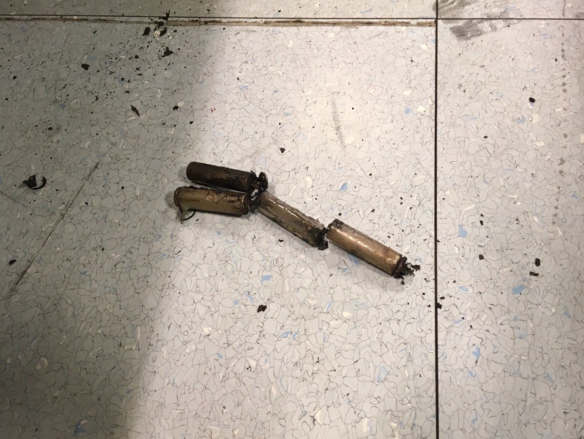 Hightown56's tweet photo. 🚨 *05:23* P7 and P5 called to an #AutomaticFireAlarm in #Whitley. Alarm caused by a overheated battery that had been on charge, PPV fan used to clear light smoke logging throughout the building. Please avoid charging batteries unattended overnight, this was a very #luckyescape https://t.co/CUVHIaJjU0