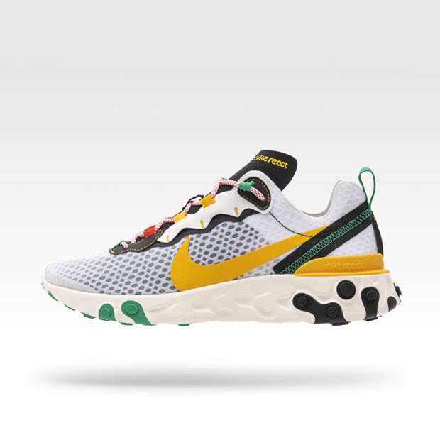 nike react element 55 white university gold