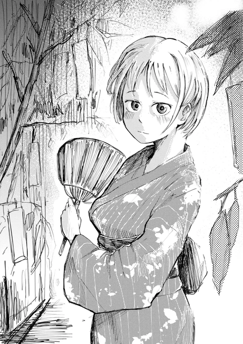 過去絵、七夕の時に描きました。 