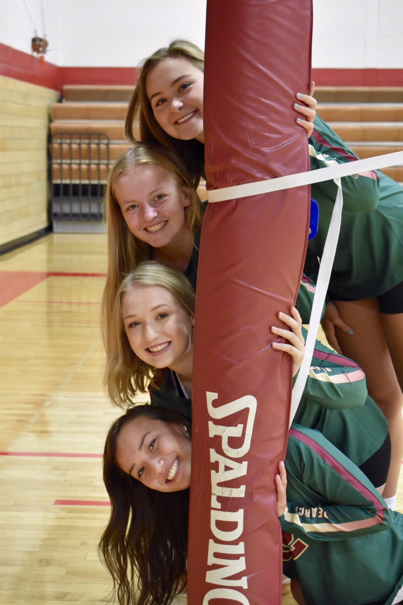 KccVolleyball's tweet photo. These four kicked of their senior season with a big 4 set win over East Grand Forks Sacred Heart!

#AlwaysWeNeverMe https://t.co/RAyGsWsZKM