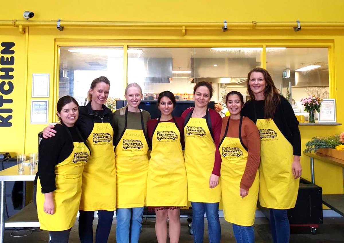 DigitasAus's tweet photo. A few of our lucky team members spent the morning at 
@OzHarvest transforming rescued food into five-star meals for the less fortunate. Great job gang! 💛 #FightForFoodWaste https://t.co/L9vc6uPHCE