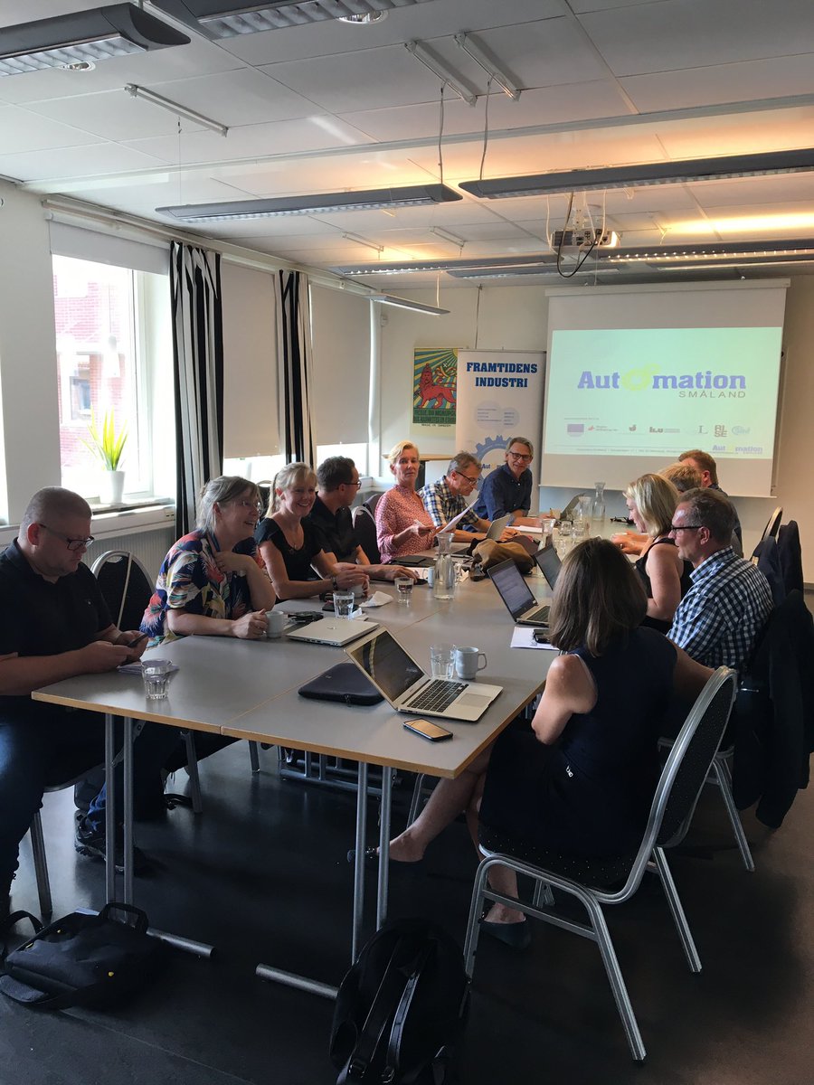 AutoSmaland's tweet image. Styrgruppen för Automation Småland laddad efter strategi- och styrgruppsmöten inför en späckad höst med #Robotlyftet, #kickstart 2 oktober och vår egen konferens 5 december. Välkomna!